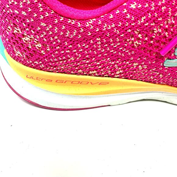 Skechers Size 9 Sneakers Pink Memory Foam Air Cooled Lace Up Running Comfort - Picture 5 of 10
